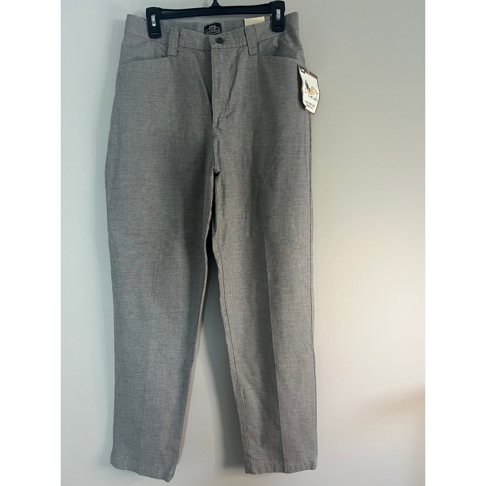 Lee Casuals Womens Grey Tapered Leg Plain Front Pants 12 M NWT 495-0051